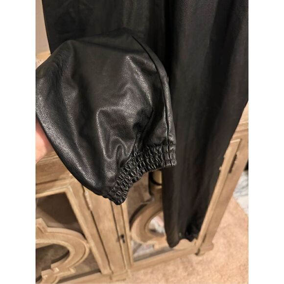 C58 Commando NWT Faux Leather Smocked Joggers Women’s Size Small - Picture 6 of 11